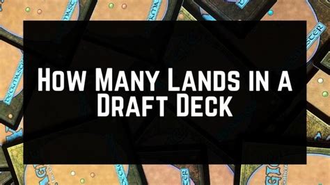 how many lands draft deck